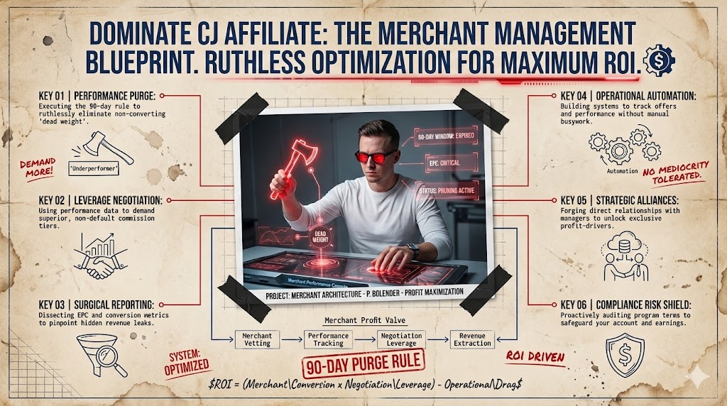 how to manage cj affiliate merchant?