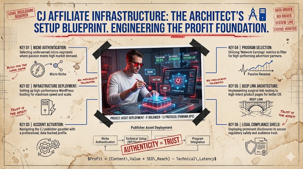 how to setup a cj affiliate website?