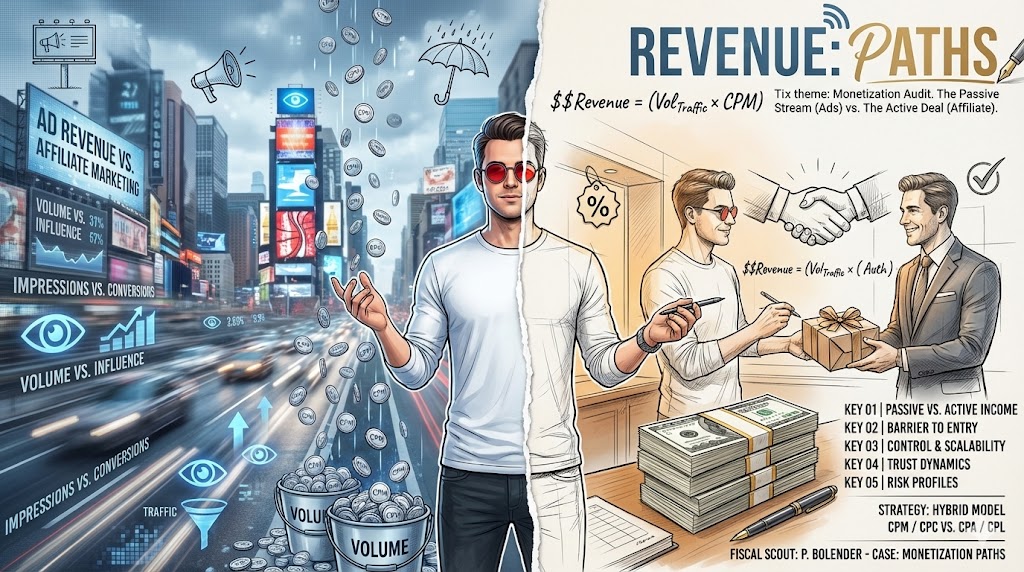 Affiliate Marketing vs Advertising Revenue: Key Differences + Best Choice