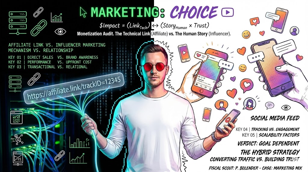 Affiliate Link vs Influencer Marketing: Key Differences + Best Choice