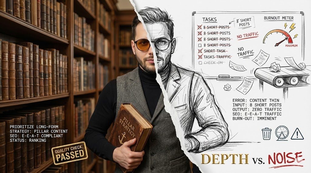 2 long posts/month or 8 short posts: what grows a blog faster in 2026?