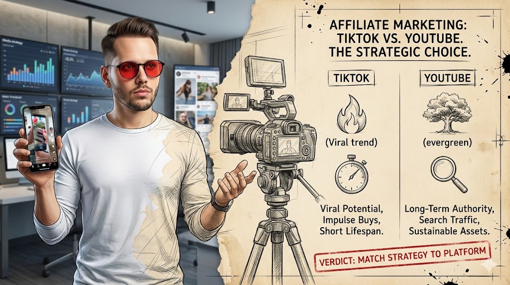 Tiktok vs Youtube for Affiliate Marketing: Key Differences + Best Choice Tiktok vs Youtube for Affiliate Marketing: Key Differences + Best Choice