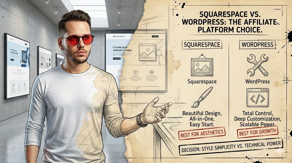 Squarespace vs Wordpress Affiliate Marketing: Key Differences + Best Choice
