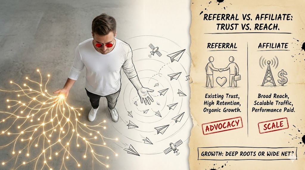 Referral vs Affiliate Marketing: Key Differences + Best Choice