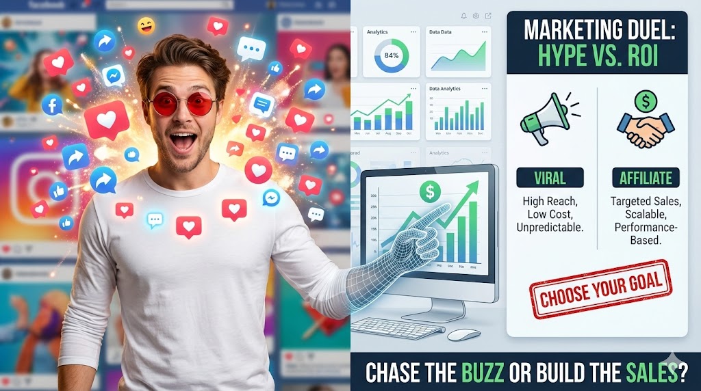 Viral Marketing vs Affiliate Marketing: Key Differences + Best Choice Viral Marketing vs Affiliate Marketing: Key Differences + Best Choice