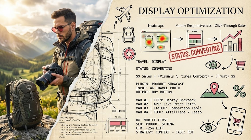 Travel Blogger Affiliate Tools: Displaying Luggage & Gear Effectively