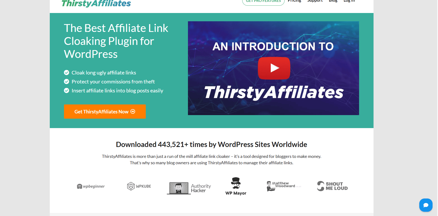 ThirstyAffiliates Interface